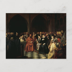 Carte Postale Le Colloque de Poissy en 1561, 1840