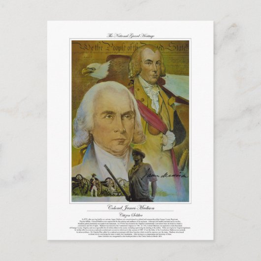 Carte Postale Le colonel James Madison (Devant)