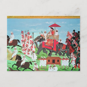 Carte Postale Le colonel James Todd voyage par éléphant