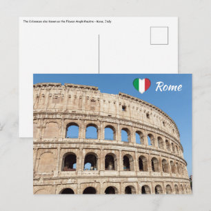Carte Postale Le Colosseum à Rome, Italie