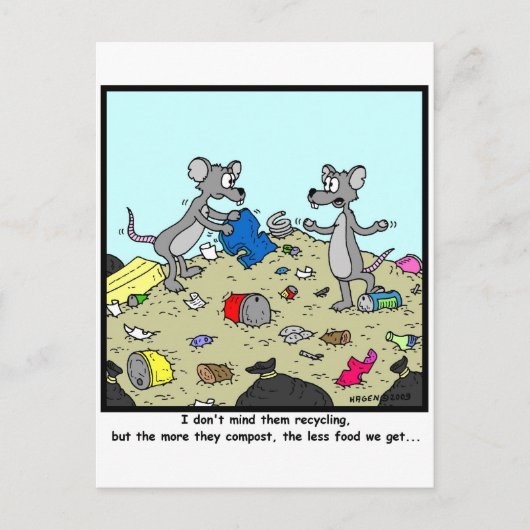 Carte Postale Le compostage est mauvais (Devant)