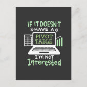 Carte Postale Le comptable possède un tableau croisé dynamique (Devant)