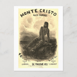 Carte Postale Le comte de Monte Cristo - vintage