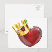 Carte Postale Le concept du roi des coeurs (Devant / Derrière)