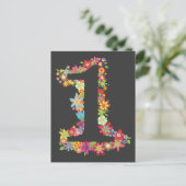 Carte Postale Le concepteur unique Girly moderne du numéro 1 (Debout devant)