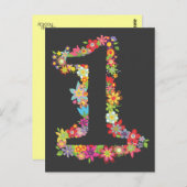 Carte Postale Le concepteur unique Girly moderne du numéro 1 (Devant / Derrière)