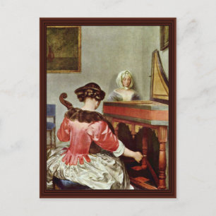 Carte Postale Le Concert De Borch D. J. Gerard Ter