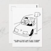 Carte Postale Le conducteur dit du fromage en passant une caméra (Devant / Derrière)