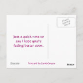 Carte Postale Le Coneflower va bien bientôt (Dos)