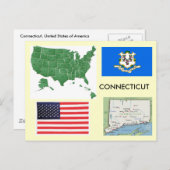 Carte Postale Le Connecticut, Etats-Unis (Devant / Derrière)