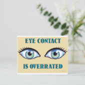 Carte Postale Le Contact Oeil Est Surévalué (Debout devant)