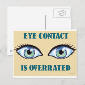 Carte Postale Le Contact Oeil Est Surévalué (Devant / Derrière)