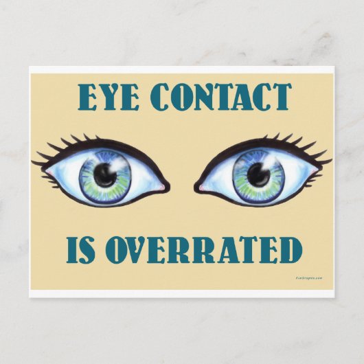 Carte Postale Le Contact Oeil Est Surévalué (Devant)