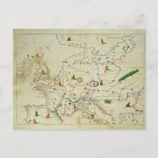 Carte Postale Le continent de l'Europe (Devant)