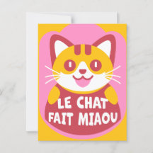 Le Conversation Fait Miaou Cute French Orange Tabb