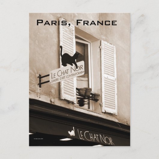 Carte postale Le Conversation Noir (Devant)