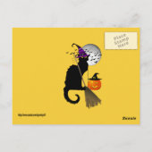 Carte Postale Le Conversation Noir Halloween Witch (Dos)