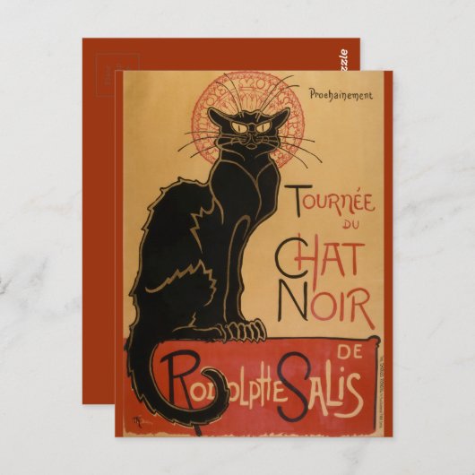 Carte Postale Le conversation Noir - Steinlen (Devant / Derrière)