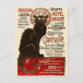 Carte Postale Le Conversation Noir, Vente Hôtel Drouot