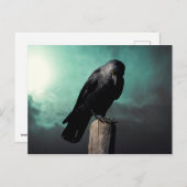 Carte Postale Le corbeau (Devant / Derrière)