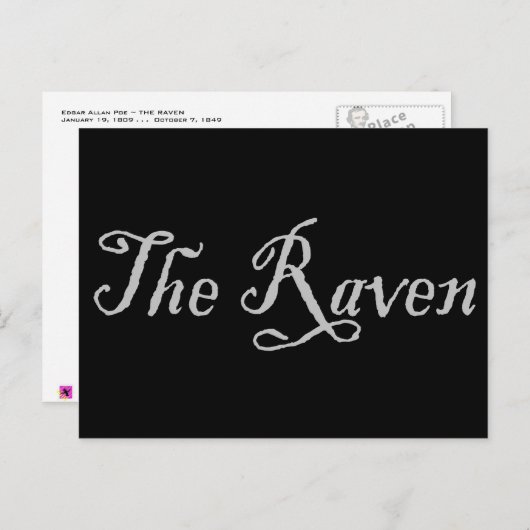 Carte Postale Le Corbeau (Devant / Derrière)