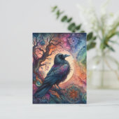 Carte Postale Le Corbeau de la vie Mandala Pagan (Debout devant)