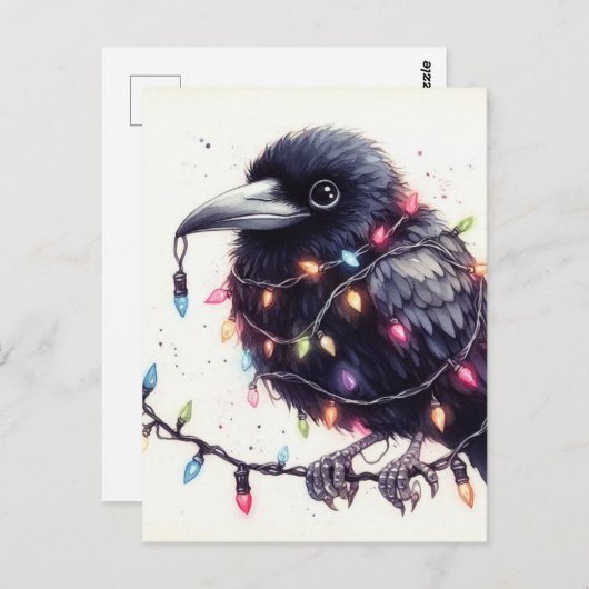 Carte Postale Le Corbeau de Noël (Devant / Derrière)