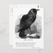 Carte Postale Le Corbeau par Edgar Allen Poe (Devant / Derrière)