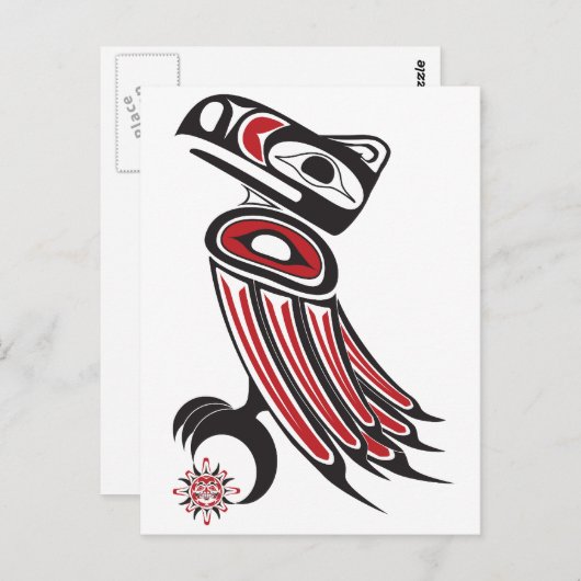 Carte Postale Le corbeau vole le soleil (Devant / Derrière)