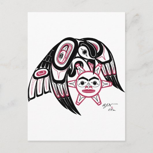 Carte Postale Le corbeau vole le soleil (Devant)