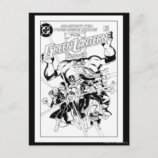 Carte Postale Le Corps Vert des Lanternes, noir et blanc (Devant)