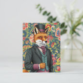 Carte Postale Le costume bleu violet Fox (Debout devant)