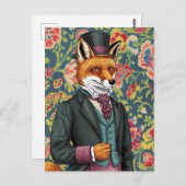Carte Postale Le costume bleu violet Fox (Devant / Derrière)