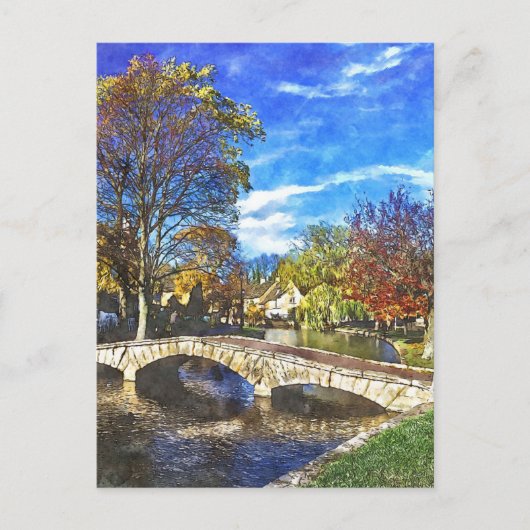 Carte Postale Le Cotswolds Watercolor (Devant)