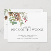 Carte Postale Le cou rustique du Faire-part mobile des bois (Devant / Derrière)