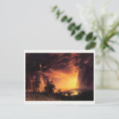 Carte Postale Le coucher de soleil d'Albert Bierstadt dans la va (Debout devant)