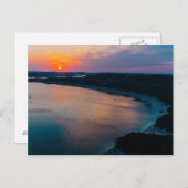 Carte Postale Le coucher du soleil du lac Travis (Devant / Derrière)
