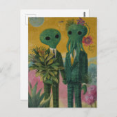 Carte Postale Le couple Alien (Devant / Derrière)