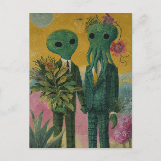 Carte Postale Le couple Alien (Devant)