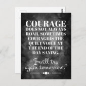 Carte Postale Le Courage N'Est Pas Toujours Roar (Devant / Derrière)