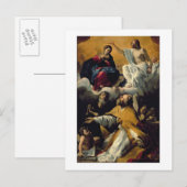 Carte Postale Le couronnement de la Vierge avec SS. William de A (Devant / Derrière)