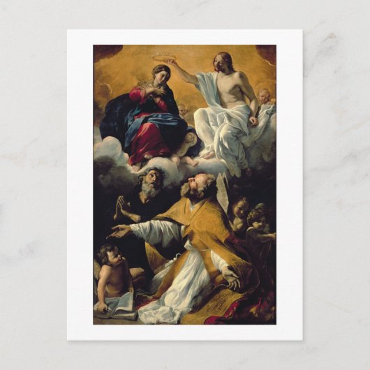 Carte Postale Le couronnement de la Vierge avec SS. William de A (Devant)