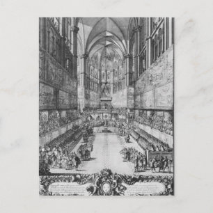 Carte Postale Le couronnement de Louis XIV dans la cathédrale de