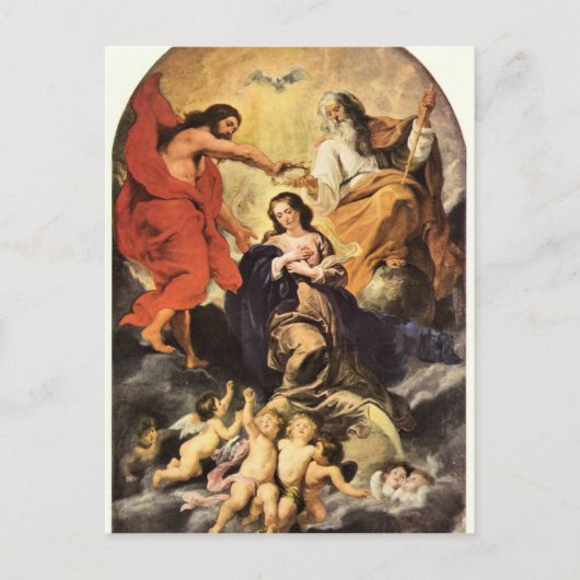 Carte Postale Le couronnement de Marie par Paul Rubens (Devant)