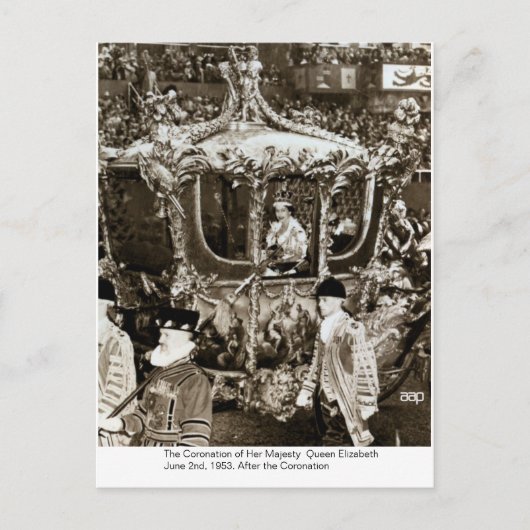 Carte Postale Le couronnement de S.M. la reine Elizabeth (Devant)