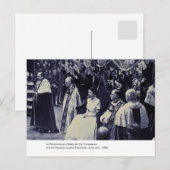Carte Postale Le couronnement de S.M. Reine Elizabeth (Devant / Derrière)