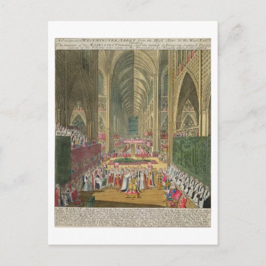 Carte Postale Le couronnement du roi Jacques II (1633-1701) d'un (Devant)