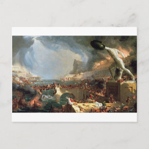 Carte Postale Le cours de l'Empire : Destruction par Thomas Cole