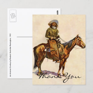 Carte Postale Le cow-boy d'Arizona de Remington