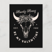 Carte Postale Le cow-boy de la Saint-Valentin soit mon valentin (Devant)